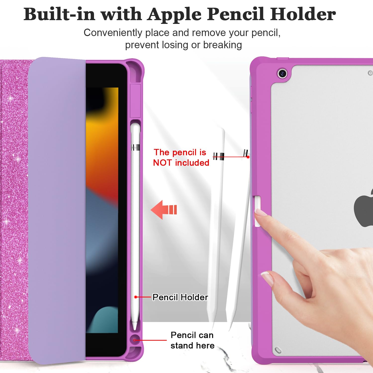 Okp For Ipad 9Th/ 8Th/ 7Th Generation Case (2021/2020/2019), Ipad 10.2 Inch Cases With Trifold Stand, Slim Ipad 9/8/7 Th Cover W